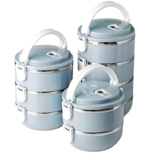 Stainless Steel Insulated Bento Lunch Box – 2/3/4 Layer
